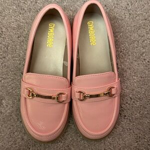 Gymboree Pink Kids Loafers with Gold Accent